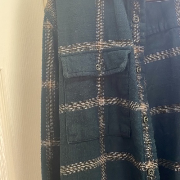 Madewell - Easy Fit Cozy Soft Casual Button Down - Plaid - Green - XS - Picture 3 of 8